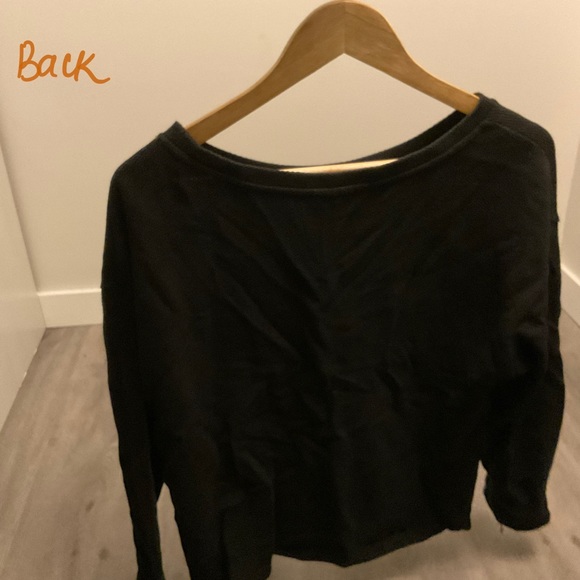 H&M Wide Neck Black Textured Jumper - Picture 2 of 2